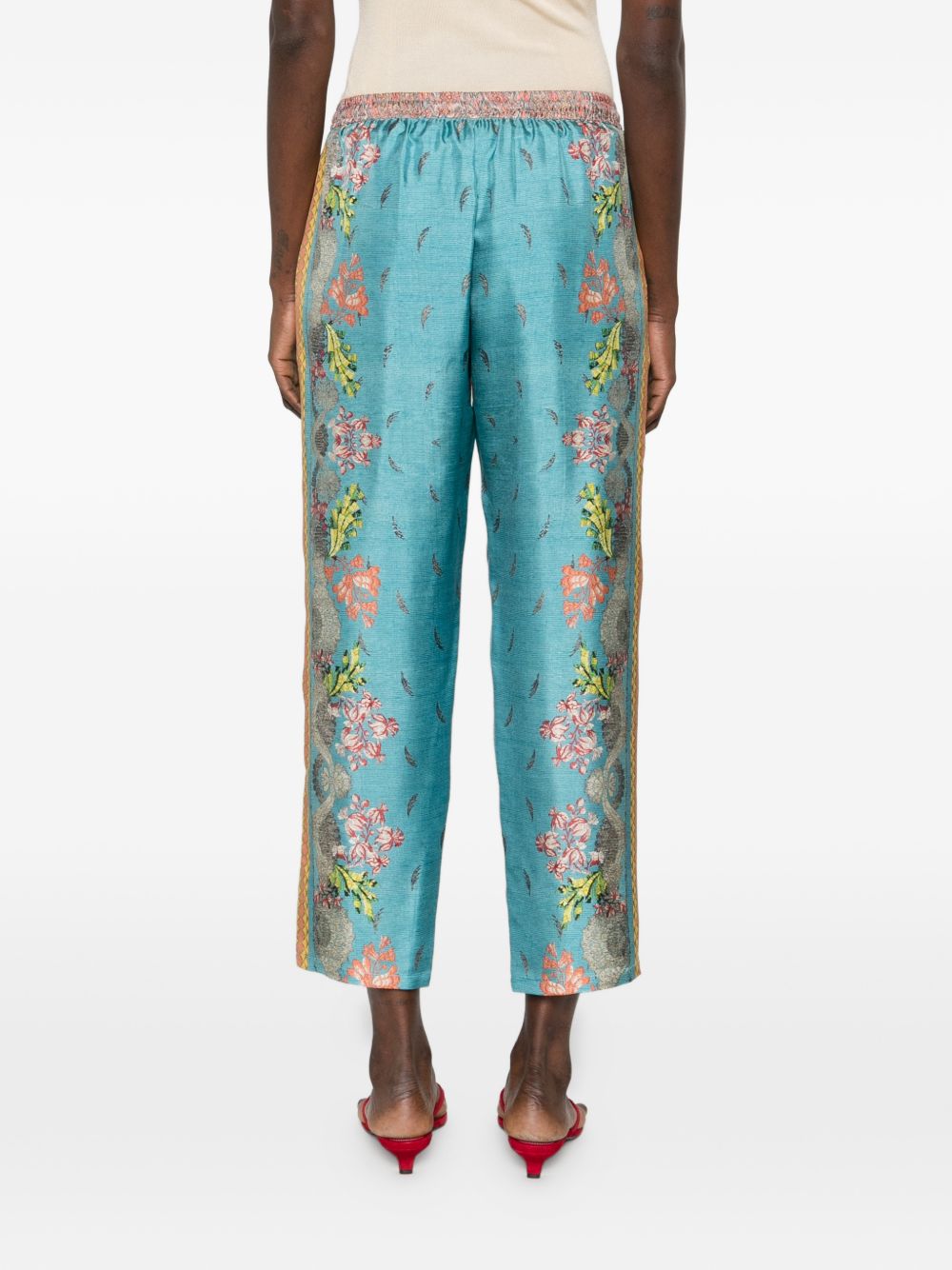 Pierre Louis Mascia Trousers Clear Blue Silk