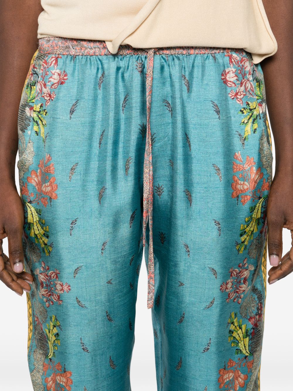 Pierre Louis Mascia Trousers Clear Blue Silk