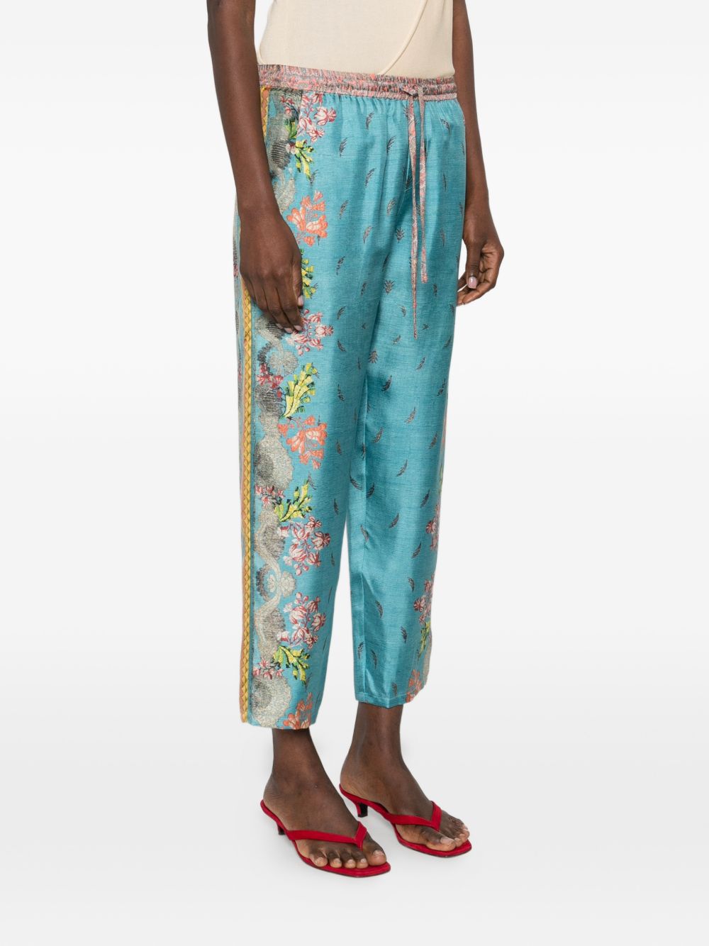 Pierre Louis Mascia Trousers Clear Blue Silk