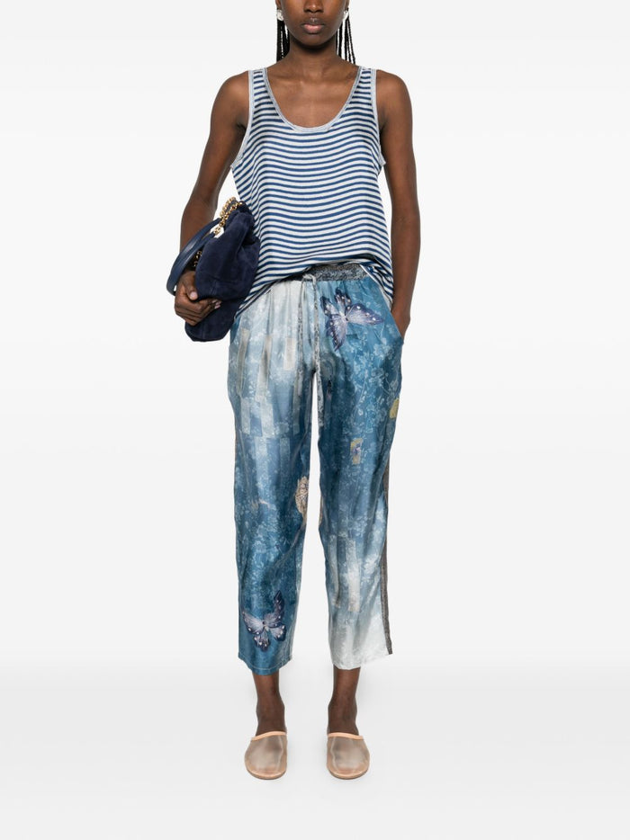 Pierre Louis Mascia Top Blue Silk