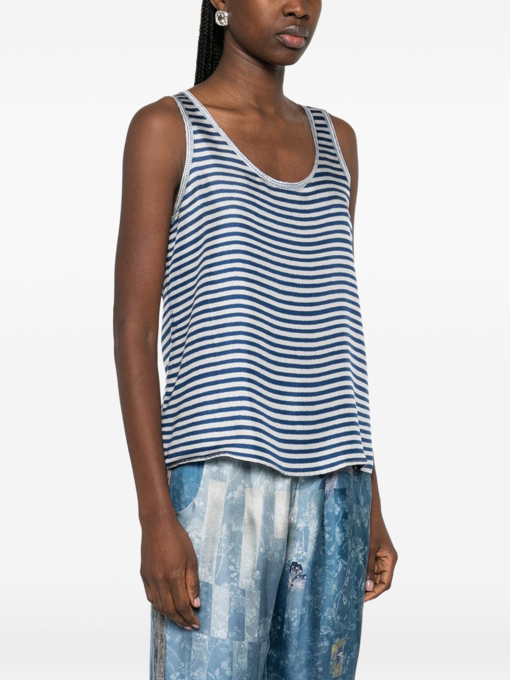 Pierre Louis Mascia Top Blue Silk
