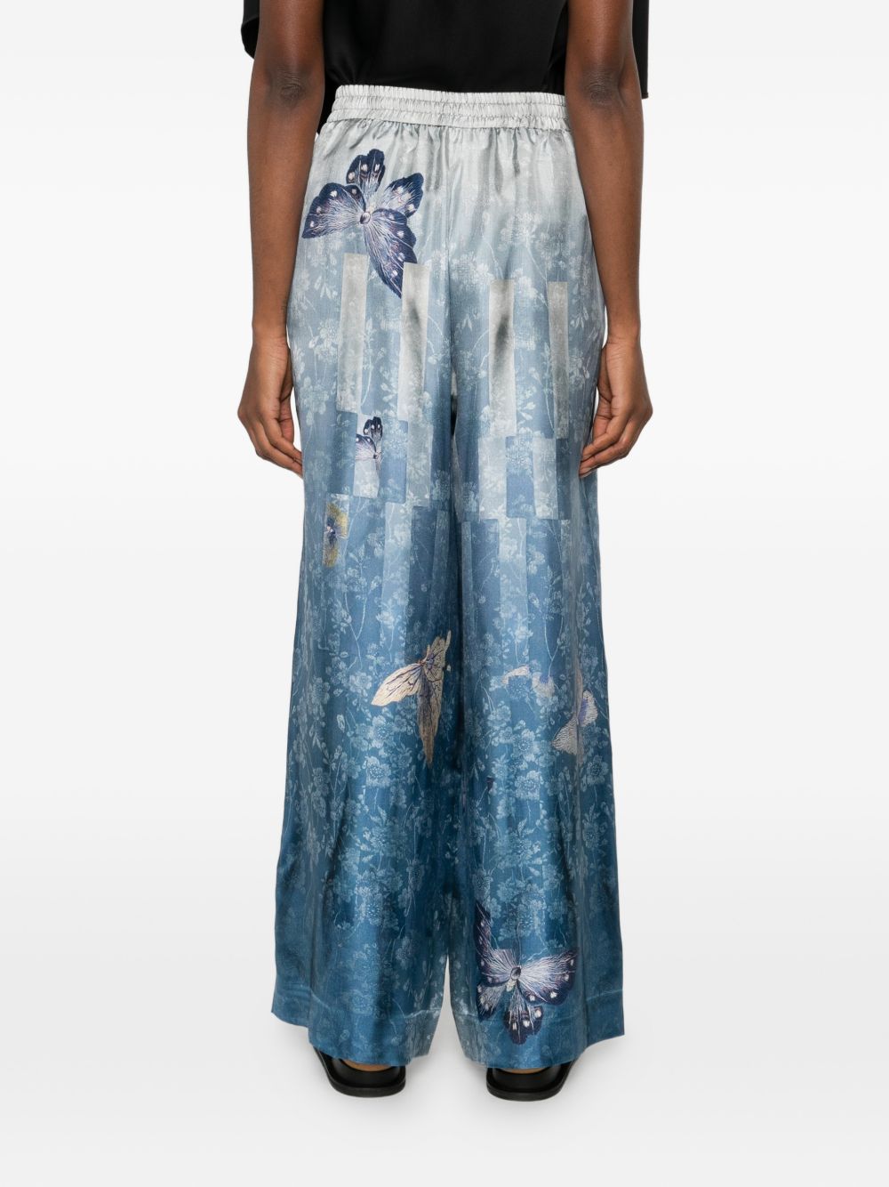 Pierre Louis Mascia Trousers Clear Blue Silk
