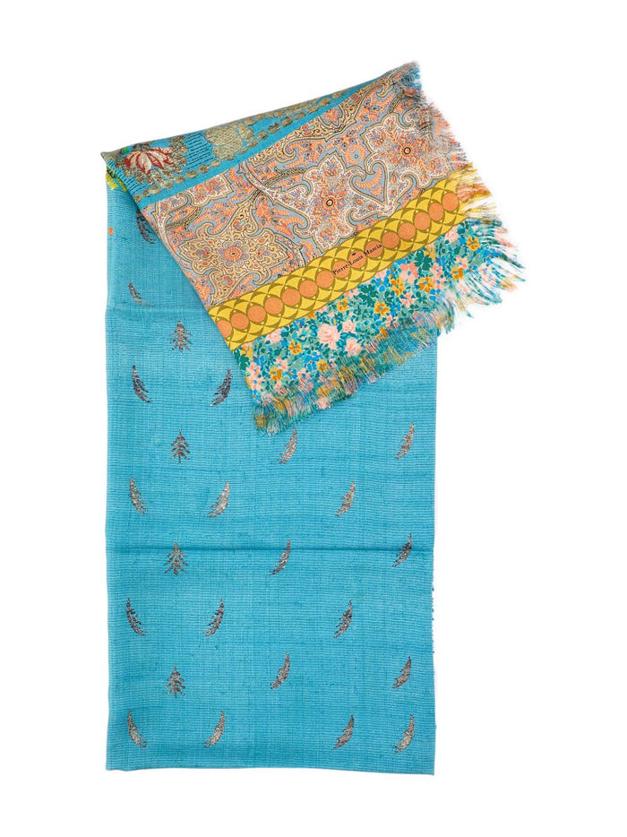 Pierre Louis Mascia Scarfs Clear Blue Silk