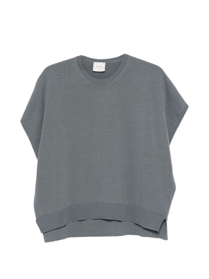 Alysi T-shirts and Polos Grey Cotton