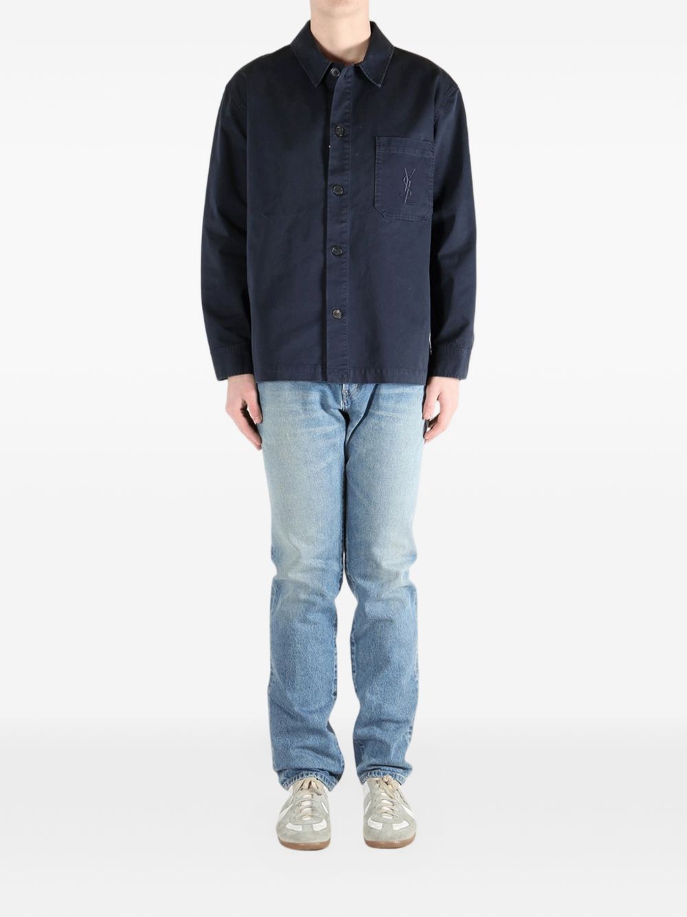 Saint Laurent Jackets Blue Fabric