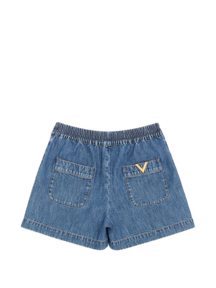 Valentino Shorts Blue Cotton