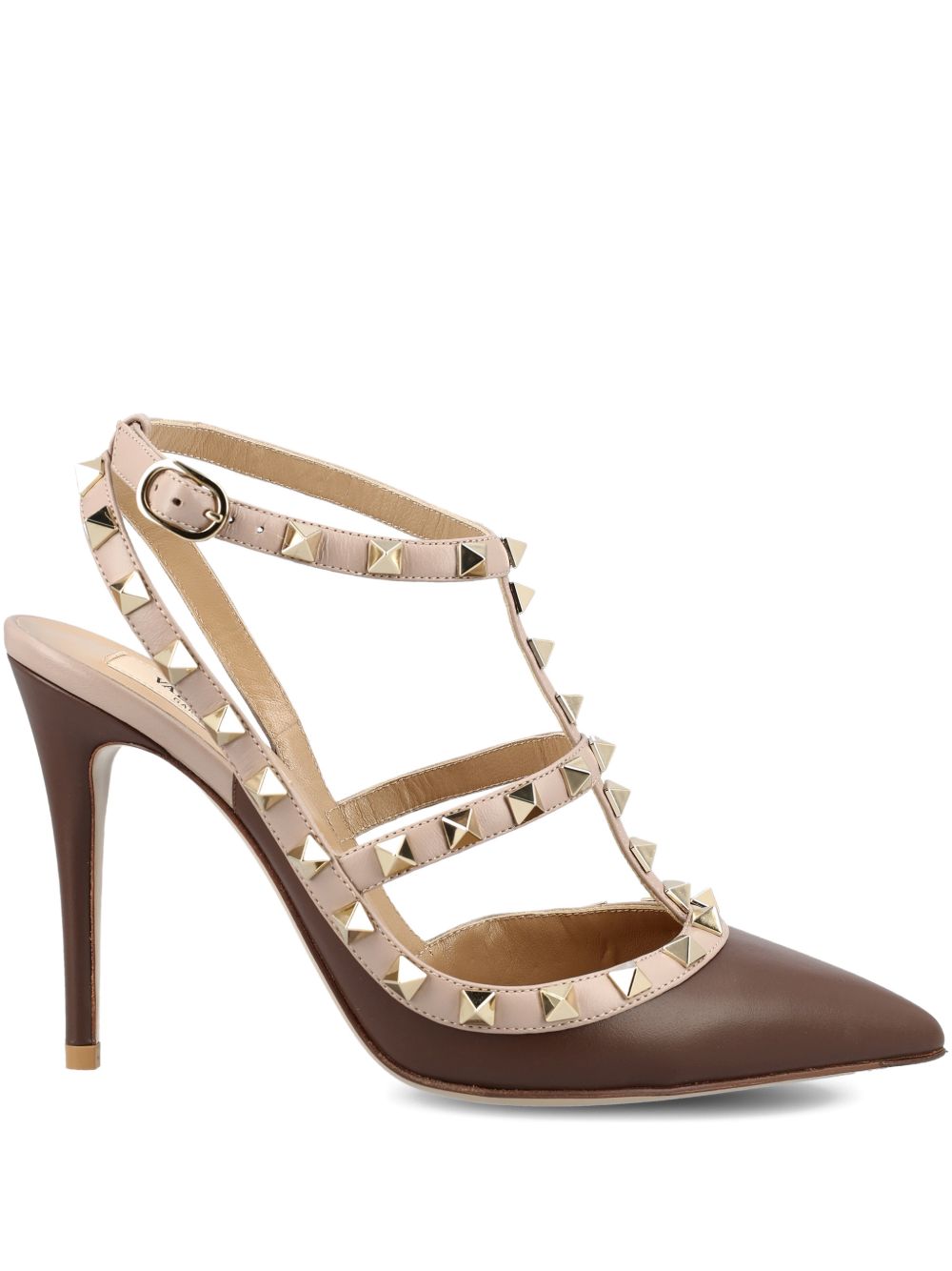 Valentino Garavani With Heel Marrone Chiaro Calf Leather