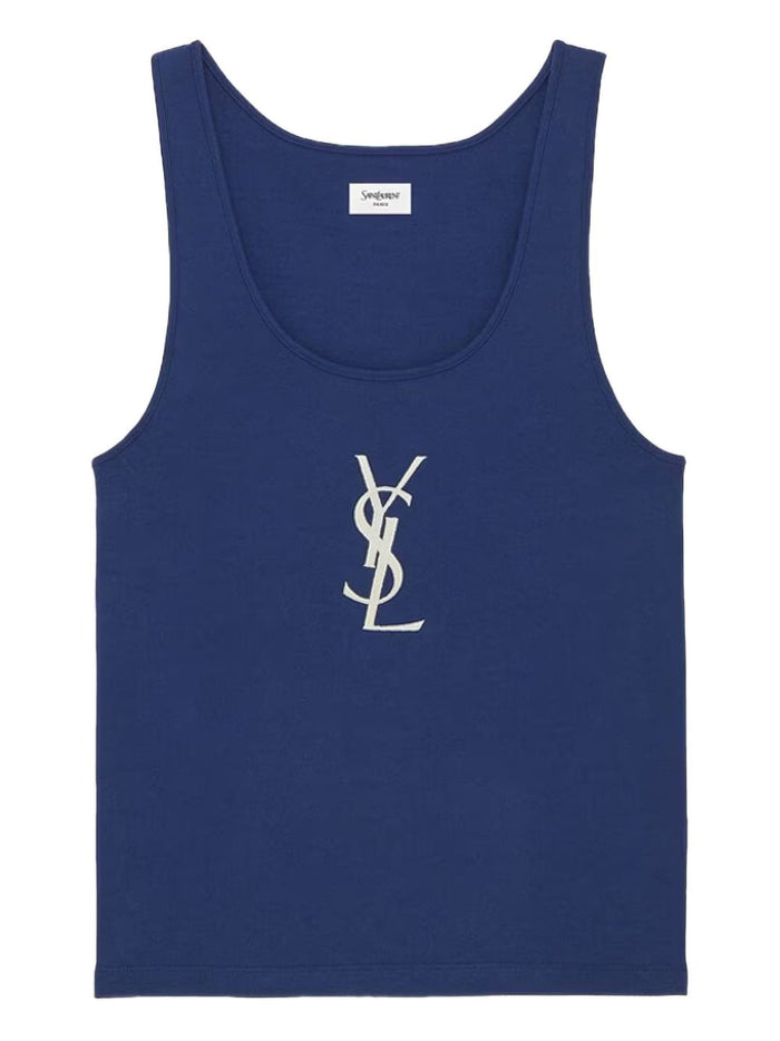 Saint Laurent Top Blue Fabric