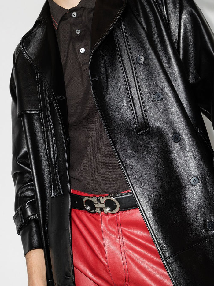 Ferragamo Belts Black Calf Leather