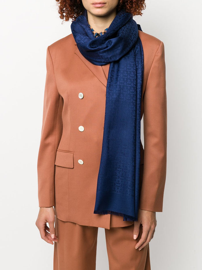 Ferragamo Scarfs Blue Silk