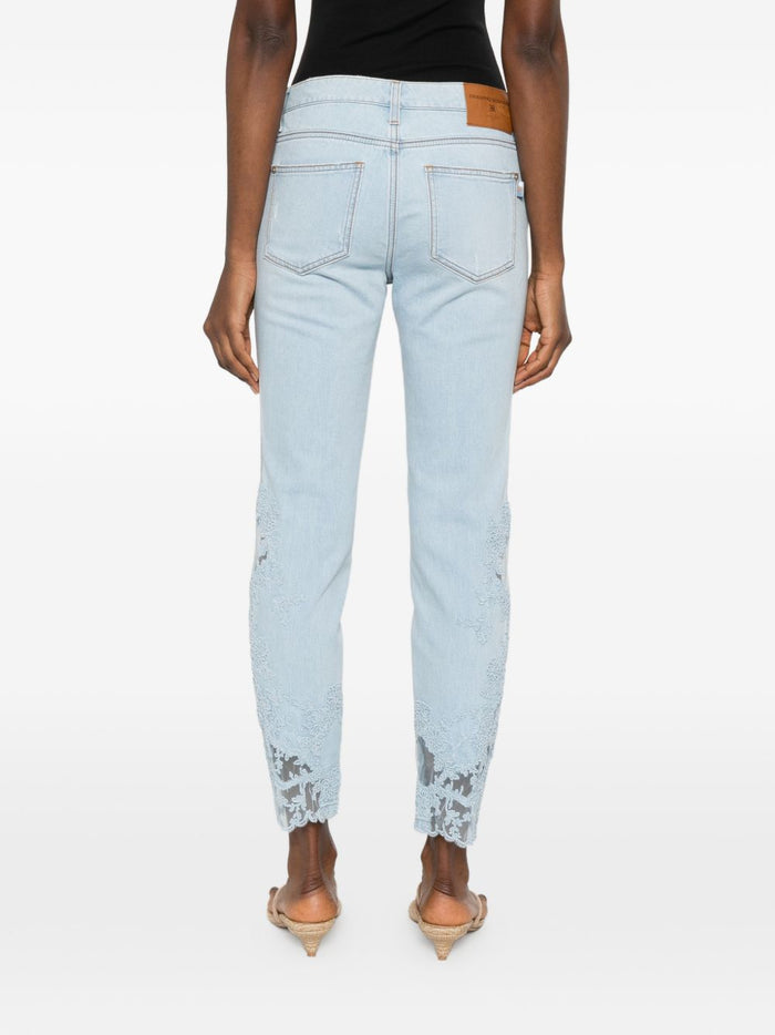 Ermanno Scervino Jeans Clear Blue Cotton Elastane