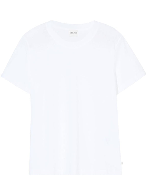 Closed Whitecrew neckshort sleevesstraight hem Cotton t-shirt