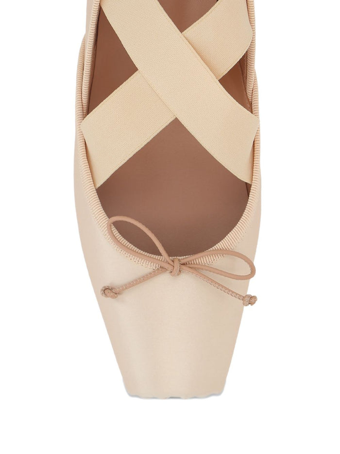 Christian Louboutin Flat shoes Powder Silk Satin Calf Leather