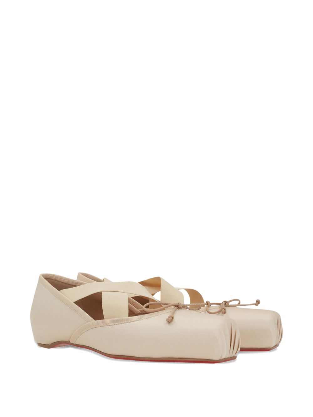 Christian Louboutin Flat shoes Powder Silk Satin Calf Leather