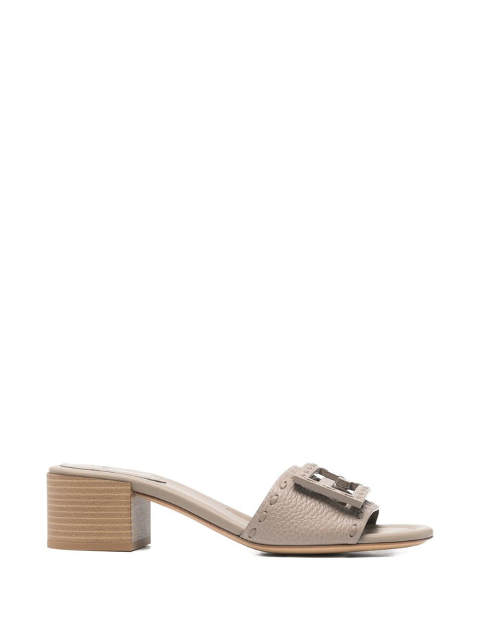 Fendi Sandals Dove Grey Calf Skin