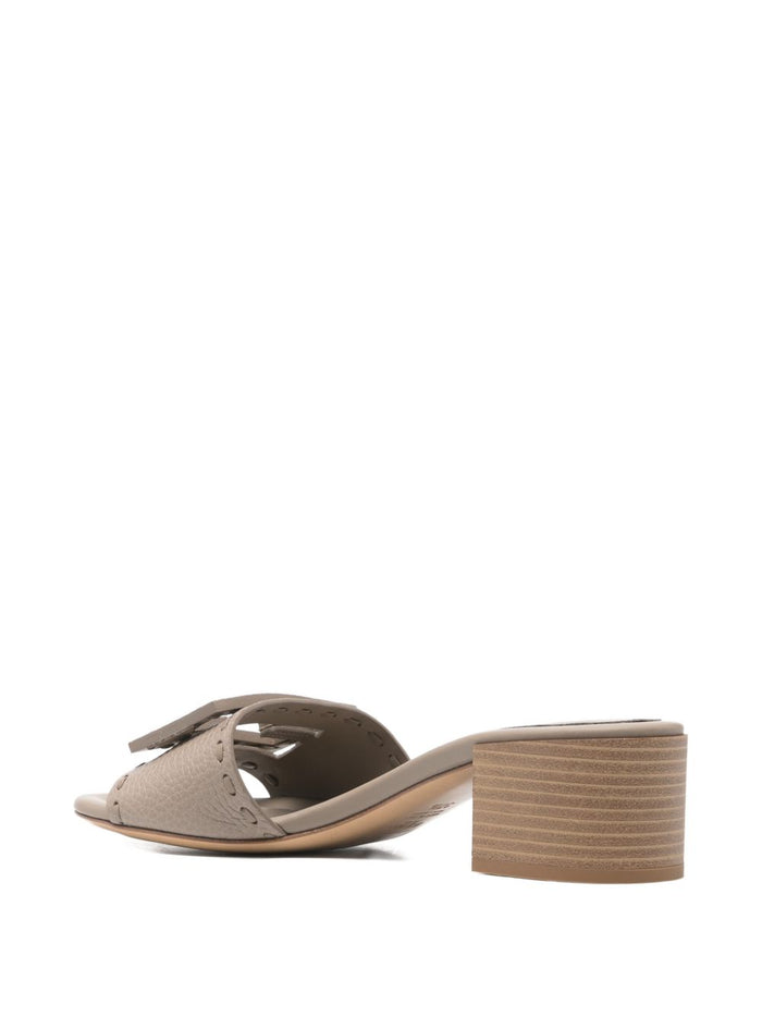 Fendi Sandals Dove Grey Calf Skin