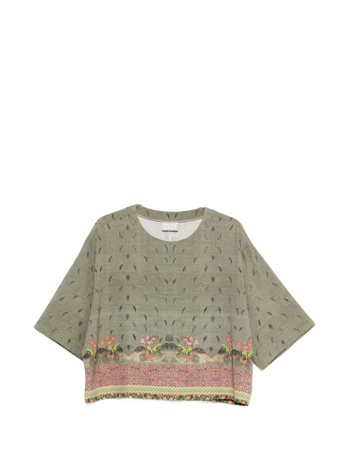 Pierre Louis Mascia Shirts Kaki Silk