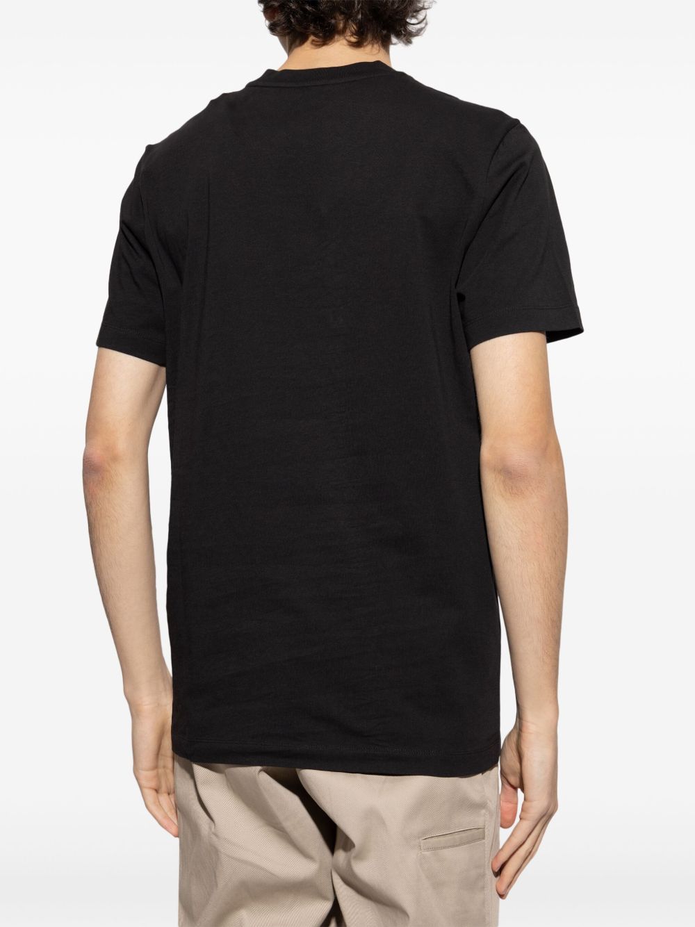 Moncler T-Shirts And Polos Black Cotton