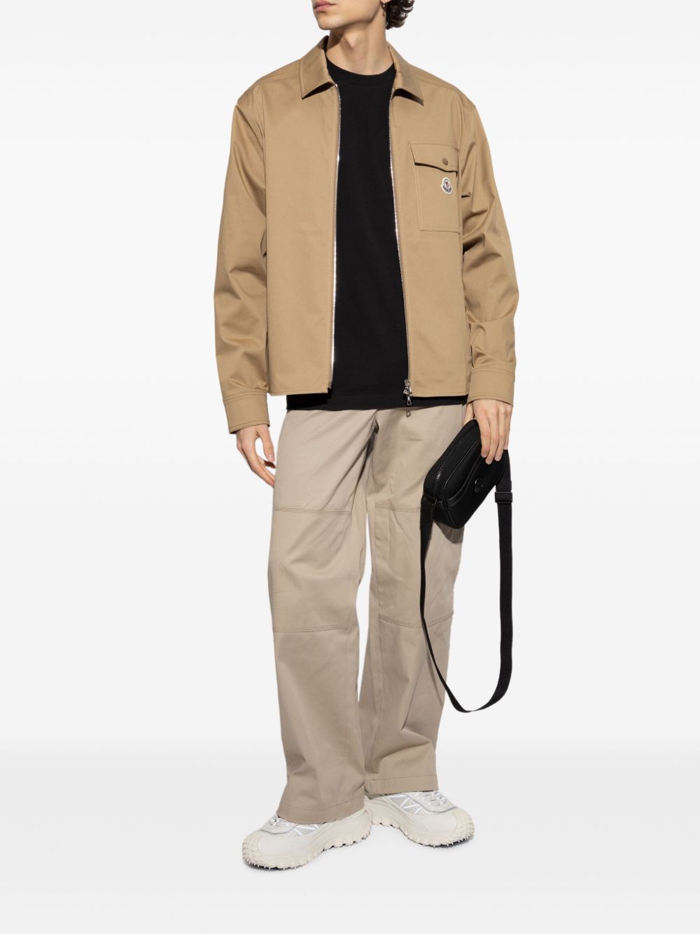 Moncler T-Shirts And Polos Black Cotton