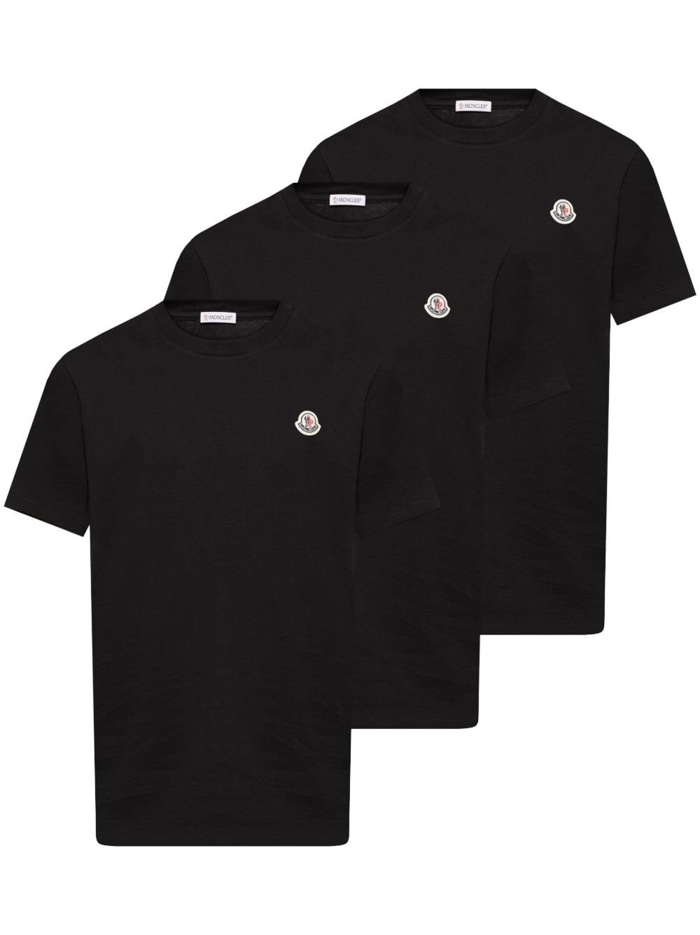 Moncler T-Shirts And Polos Black Cotton