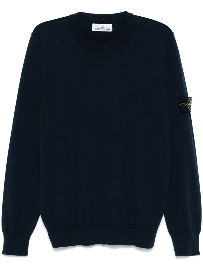 Stone Island Sweaters Blue Cotone