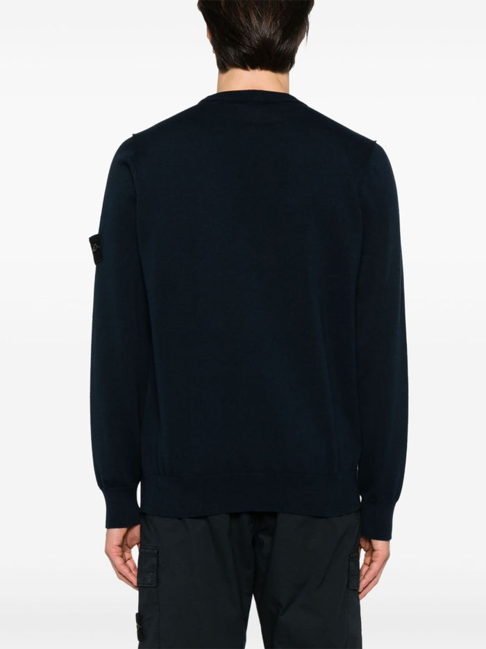 Stone Island Sweaters Blue Cotone