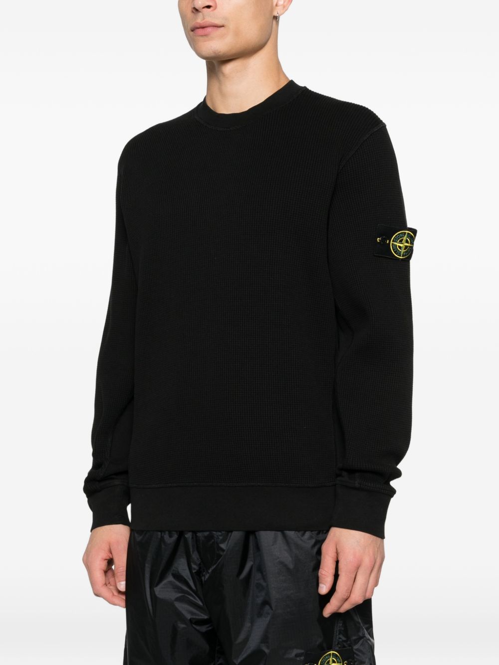 Stone Island Sweaters Black Cotone
