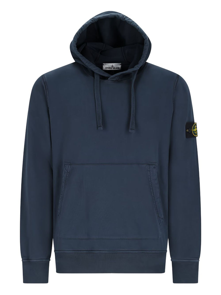 Stone Island Logo cotton hoodie