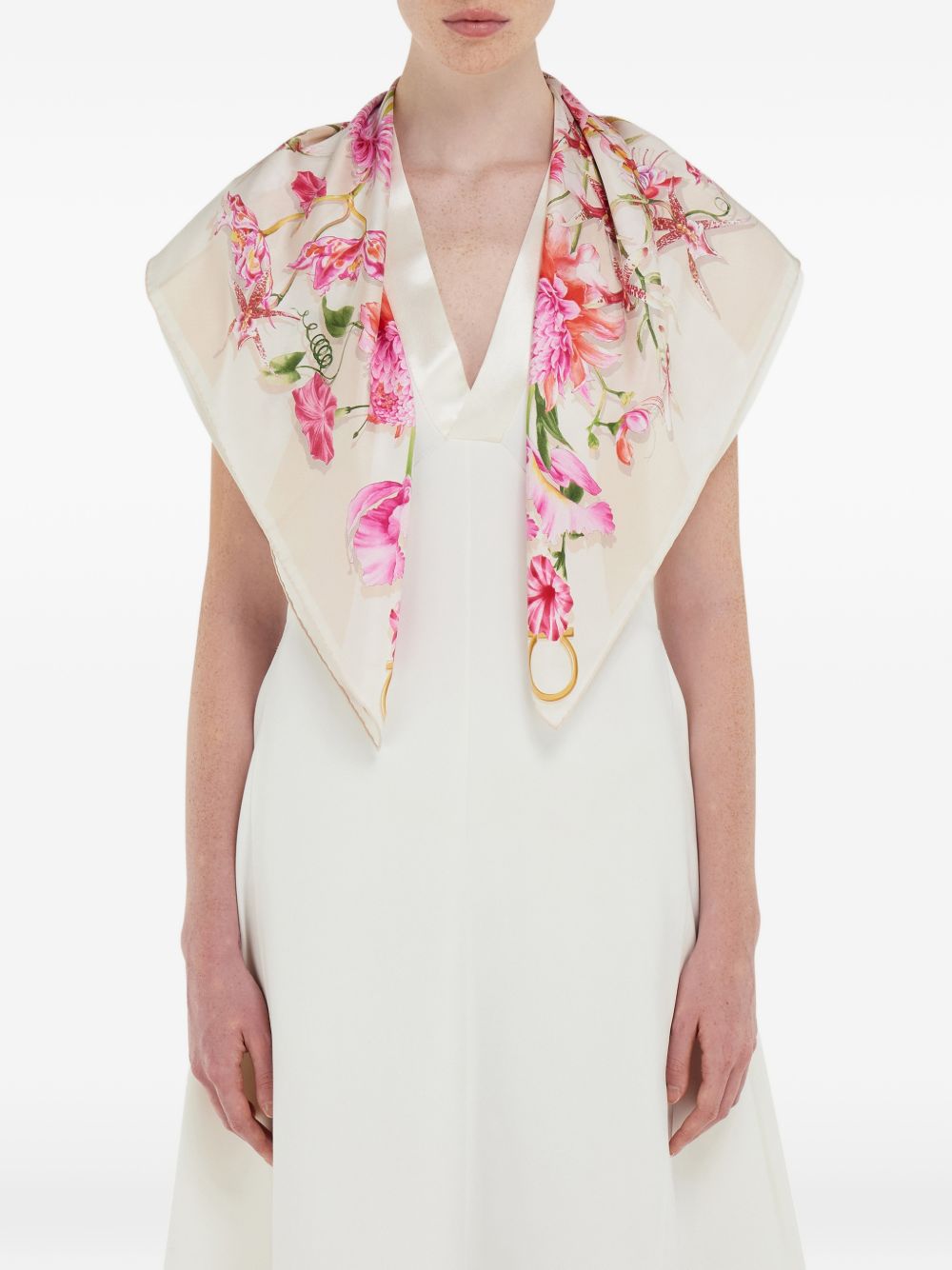 Ferragamo Scarfs Pink Silk