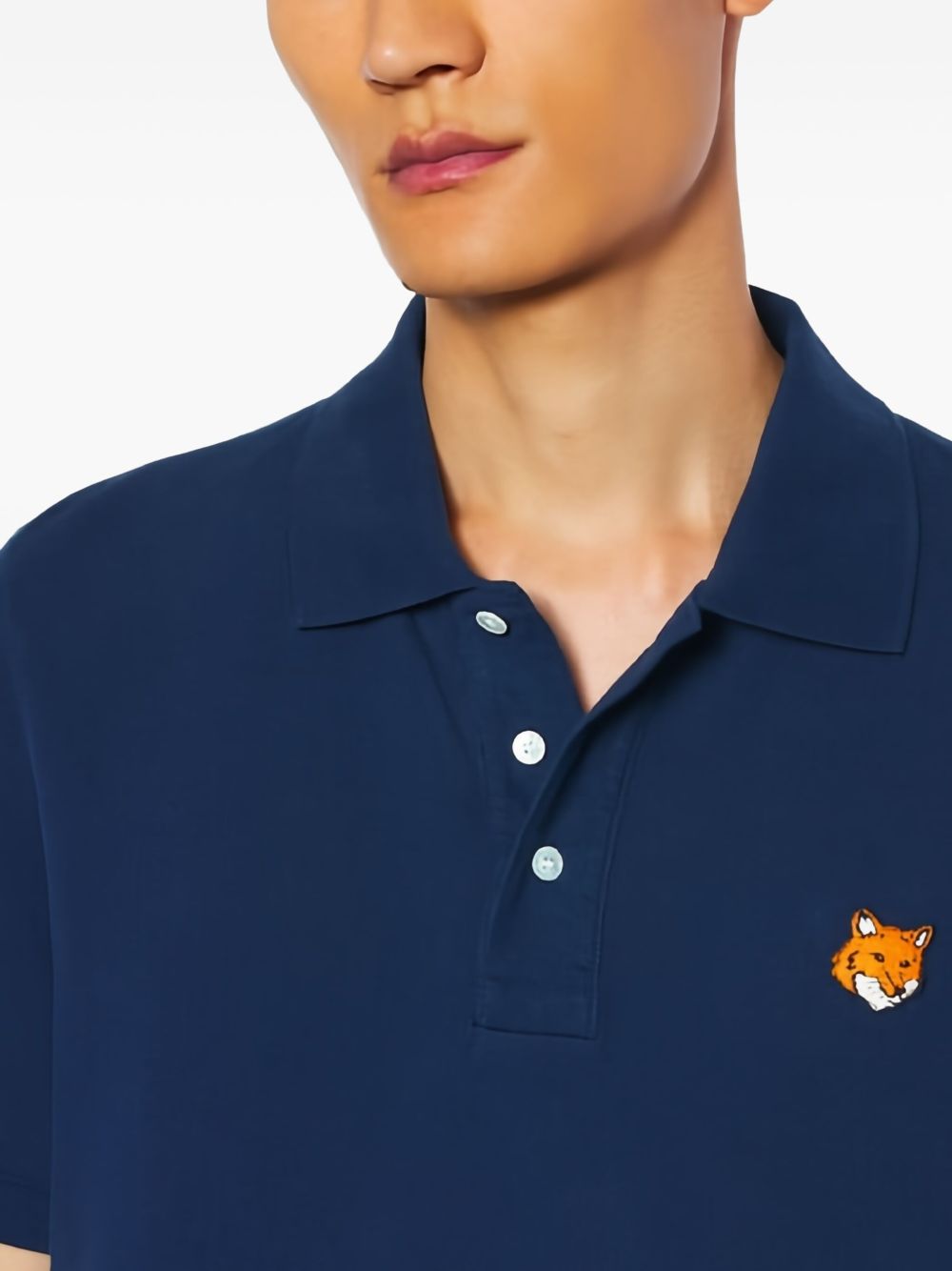 Maison Kitsune T-Shirts And Polos Blue Cotton