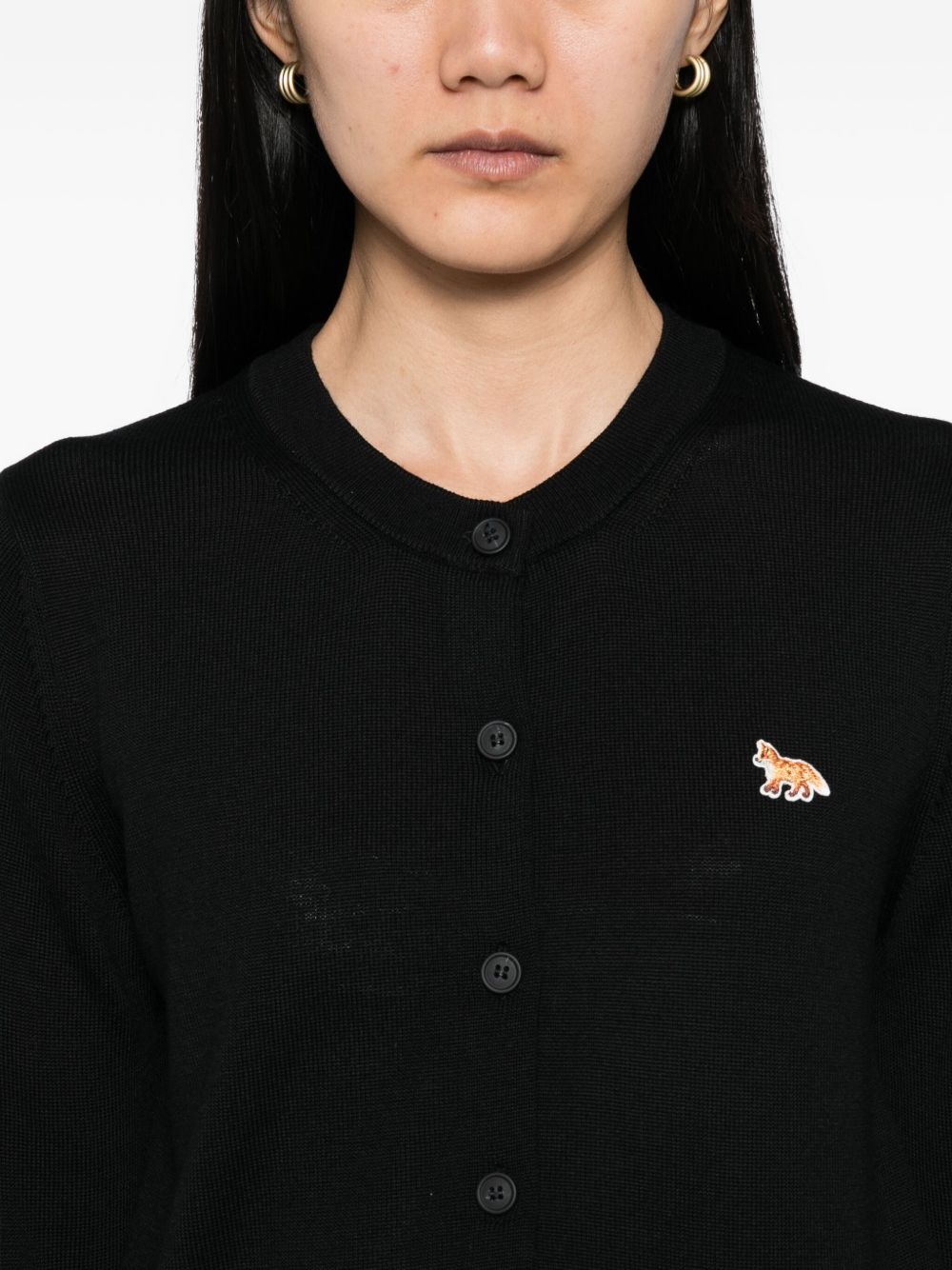 Maison Kitsune Sweaters Black Wool