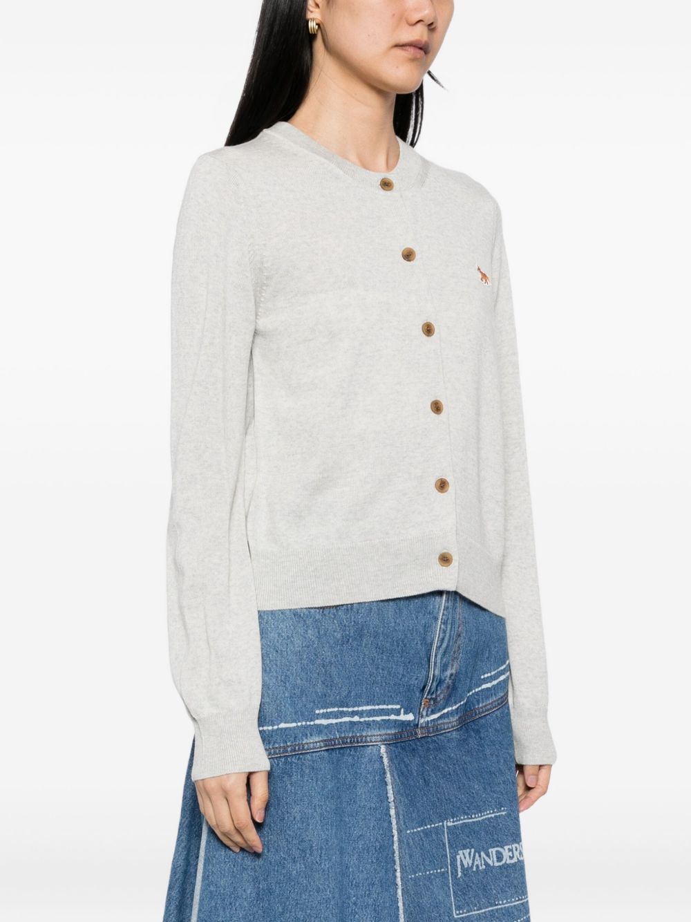 Maison Kitsune Sweaters Grey Wool