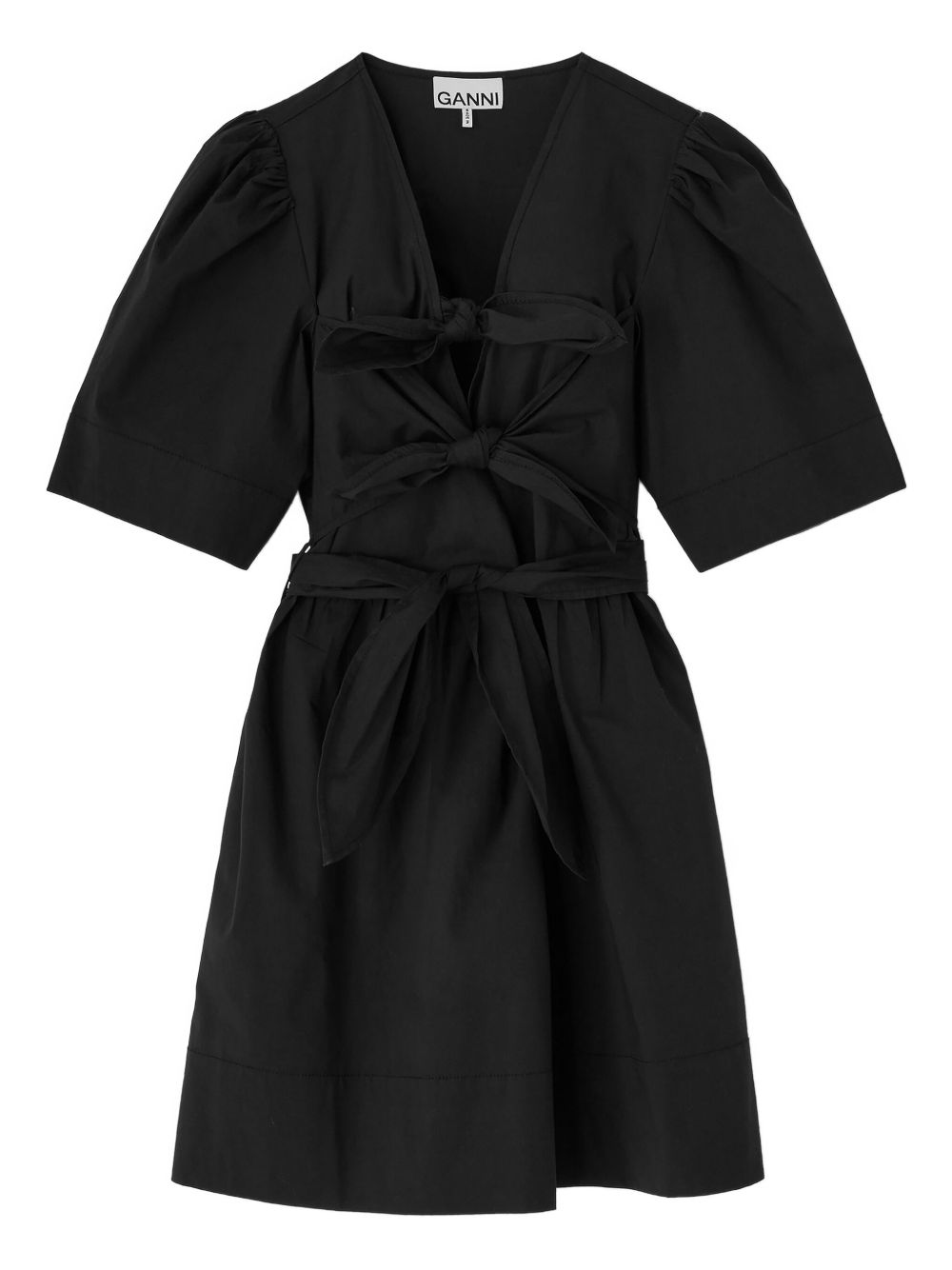 GANNI Dresses Black Organic Cotton