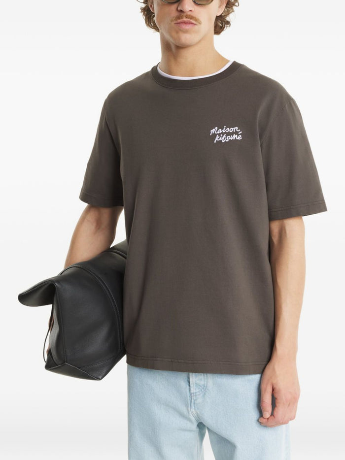 MAISON KITSUNE T-shirts and Polos Brown Organic Cotton