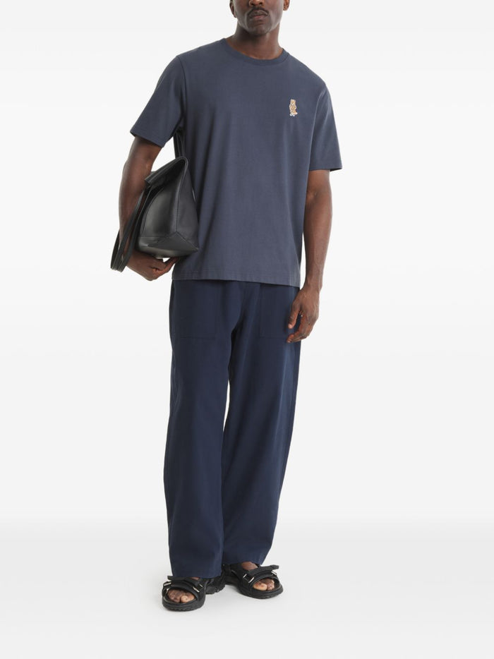 MAISON KITSUNE T-shirts and Polos Blue Organic Cotton