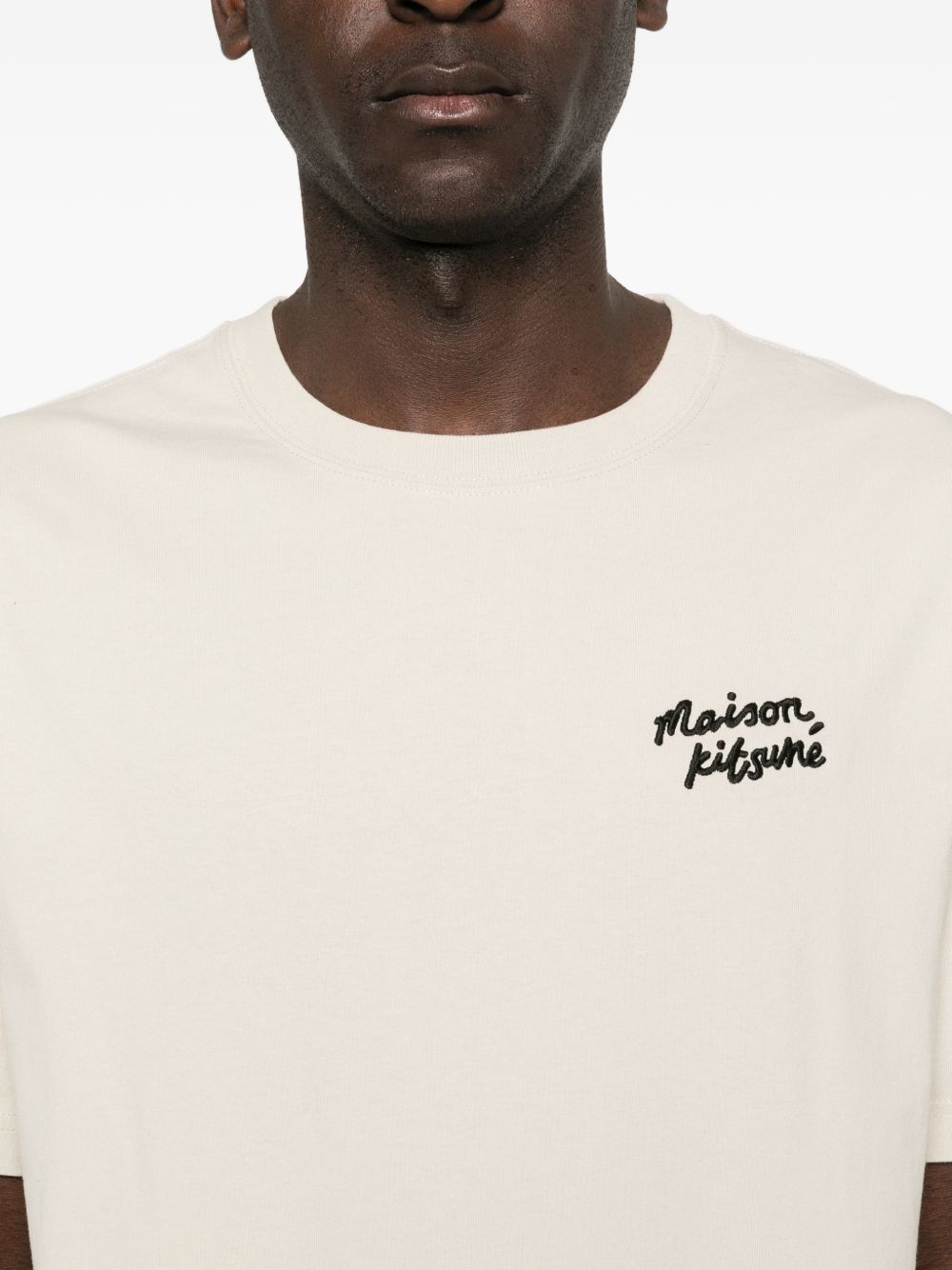 MAISON KITSUNE T-shirts and Polos Beige Organic Cotton