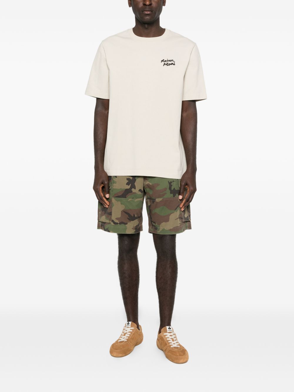 MAISON KITSUNE T-shirts and Polos Beige Organic Cotton