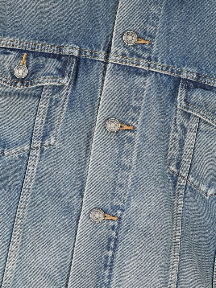 Saint Laurent Coats Blue Cotton