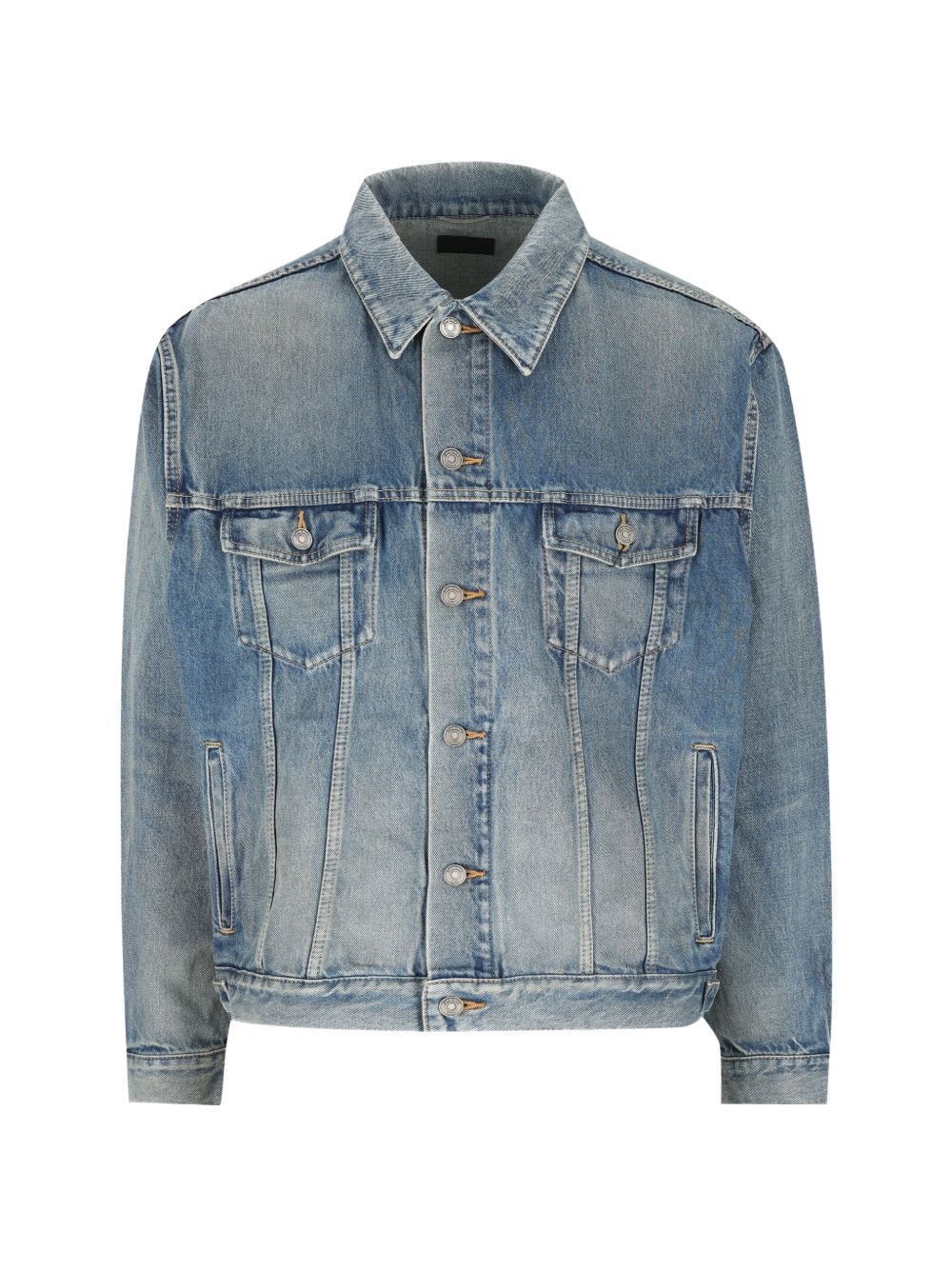 Saint Laurent Coats Blue Cotton