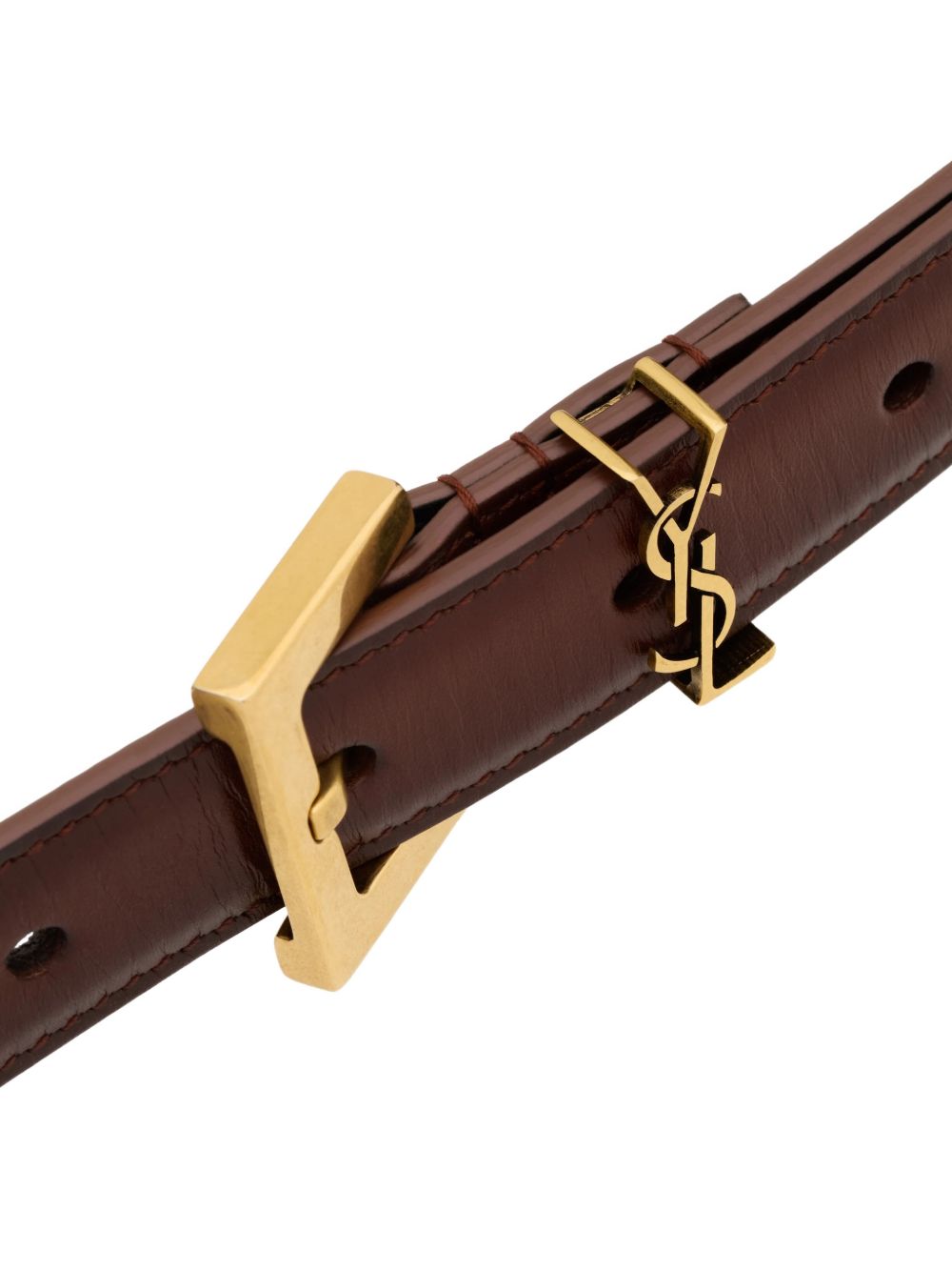 Saint Laurent Belts Bordeaux Leather 100 %