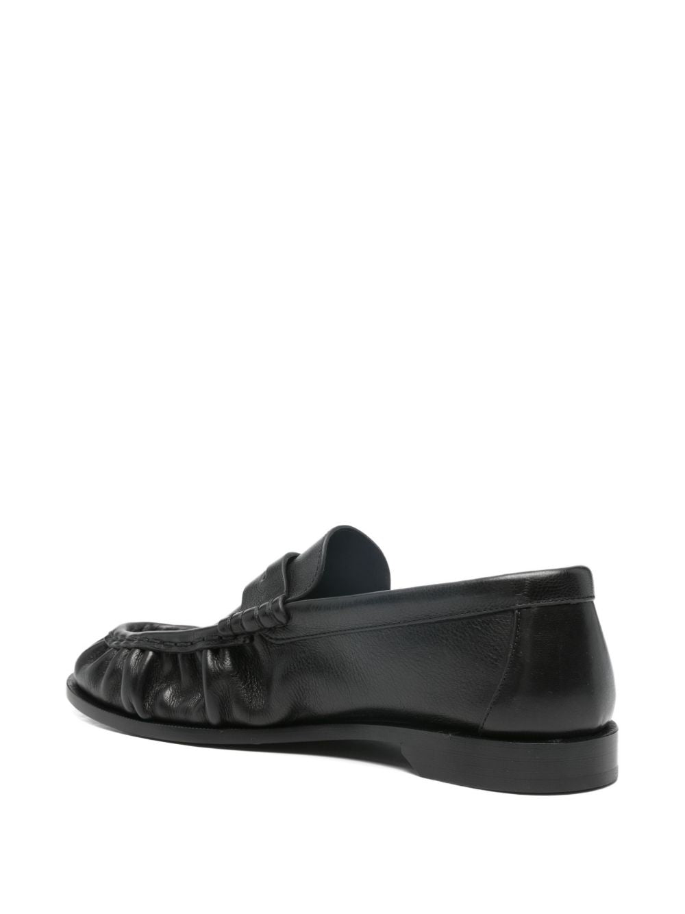 Saint Laurent Flat Shoes Black Leather 100 %