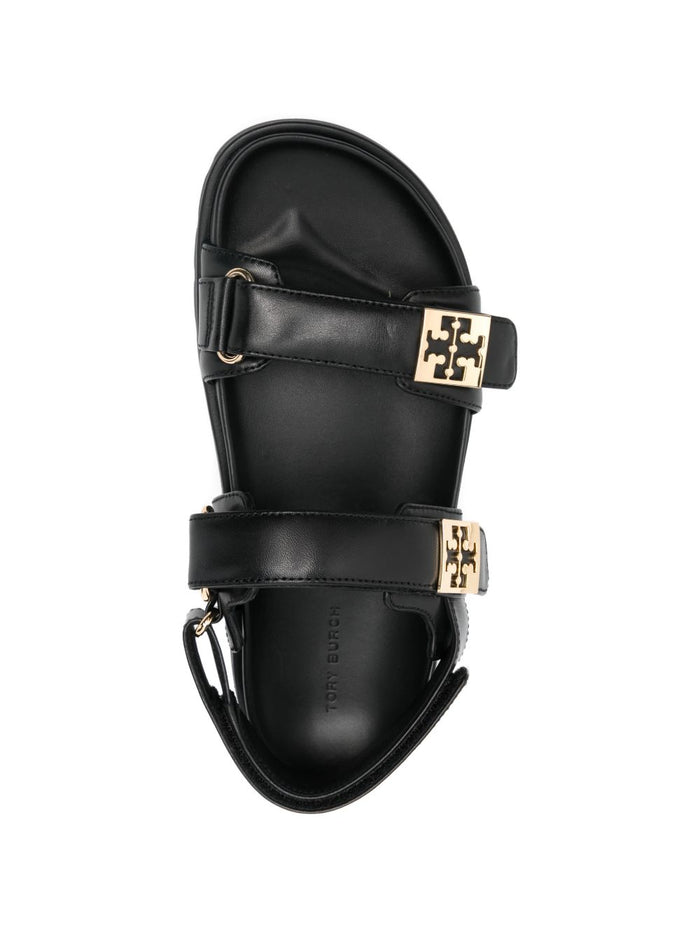 Tory Burch Sandals Black Calf Leather