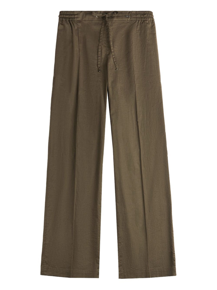Fay Trousers Green Spandex/elastane Cotton