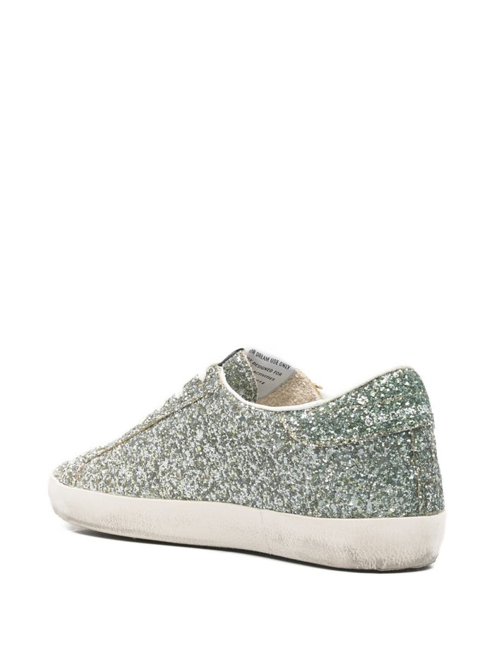 Golden Goose Sneakers Silver Fabric Rubber Calf Leather