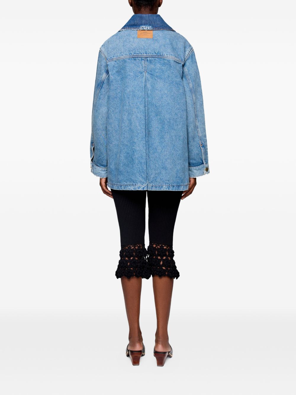Ganni Coats Blue Recycled Cotton