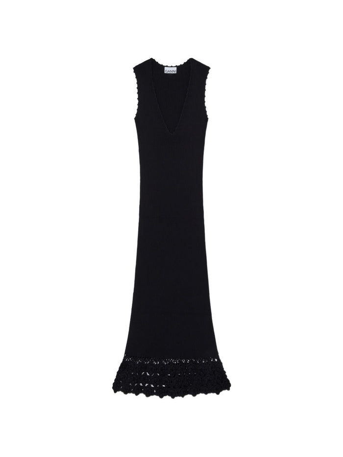 GANNI Dresses Black Polyamide