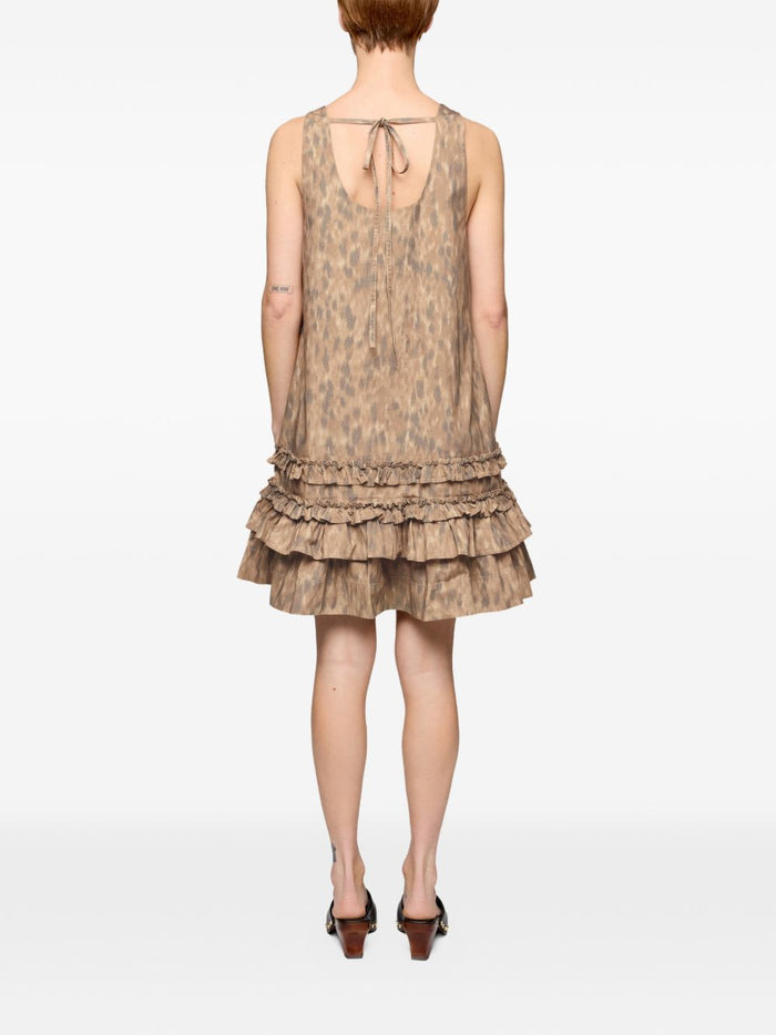 Ganni Dresses Beige Elastane