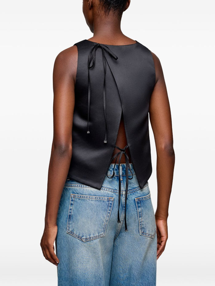Ganni Top Black Recycled Polyester