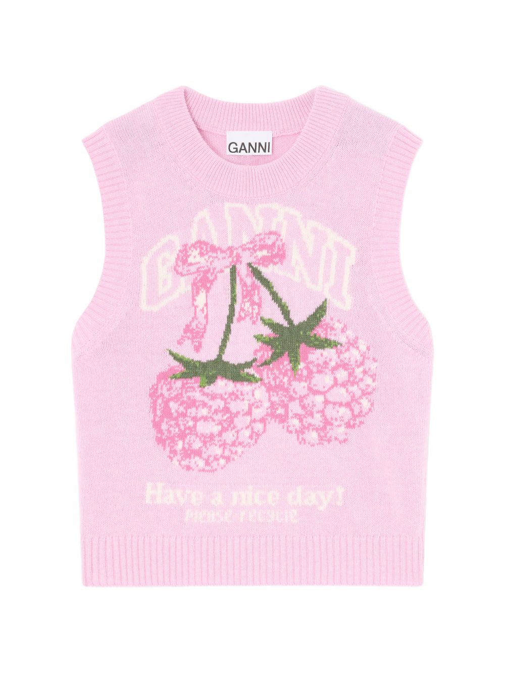Ganni Sweaters Pink Wool