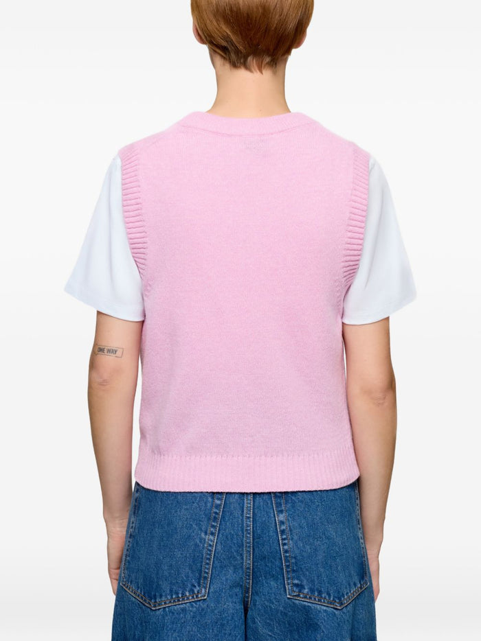 Ganni Sweaters Pink Wool